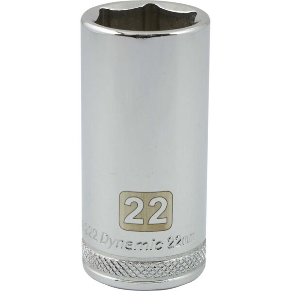 3/8" Drive, 22mm Metric Socket, 6 Points